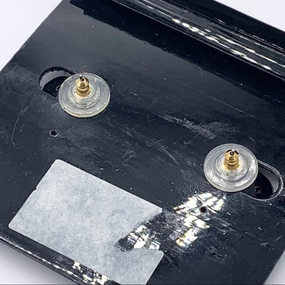 Swarovski Crystal Pave Gold Earrings NWT - Picture 3 of 4